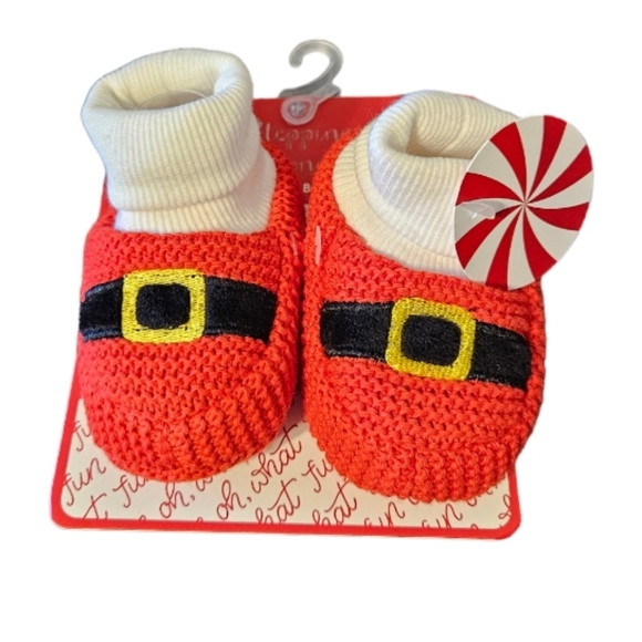 Baby Santa shoe booties 0-3 months - Picture 1 of 3